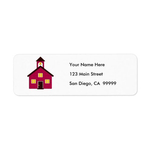 Little Red Schoolhouse Label