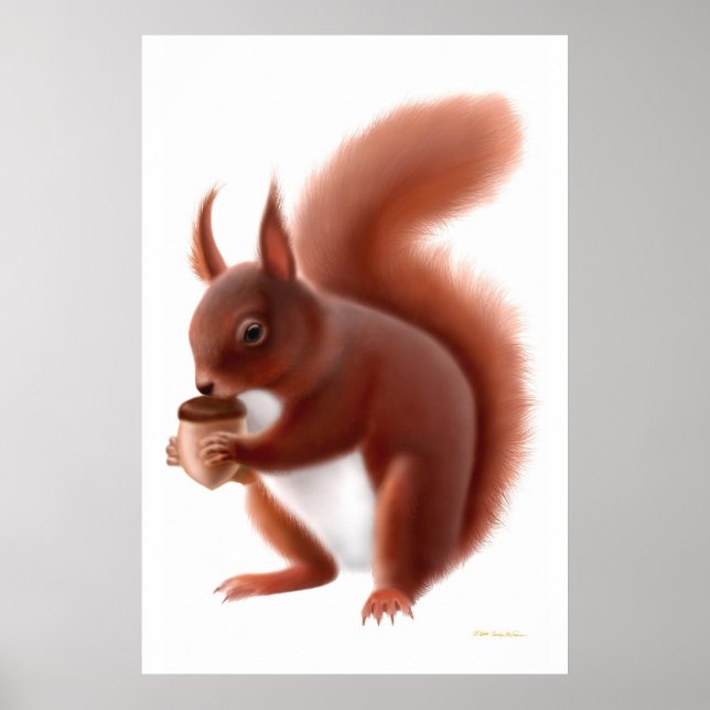 Little Red Squirrel Print (Front)