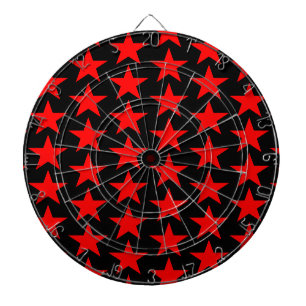 Little Red Stars Pattern Dart Board