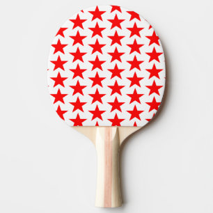 Little Red Stars Pattern Ping Pong Paddle