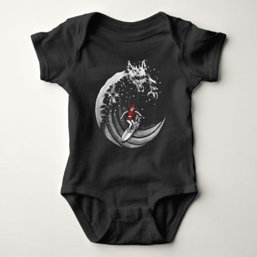 Little Red Surfing Hood Baby Bodysuit