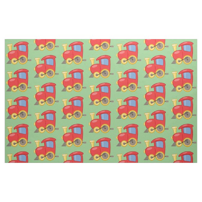 Little Red Train Fabric