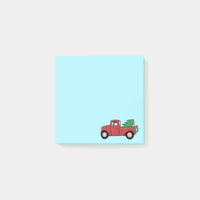 Little Red Truck Christmas Tree Post-it Notes (Front)