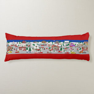 Little Red Truck Country Village Body Pillow
