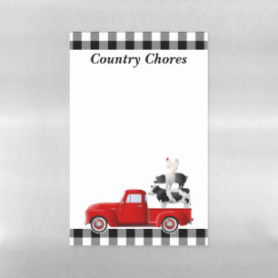 Little Red Truck Farm Animal Stack Chores Magnetic Dry Erase Sheet