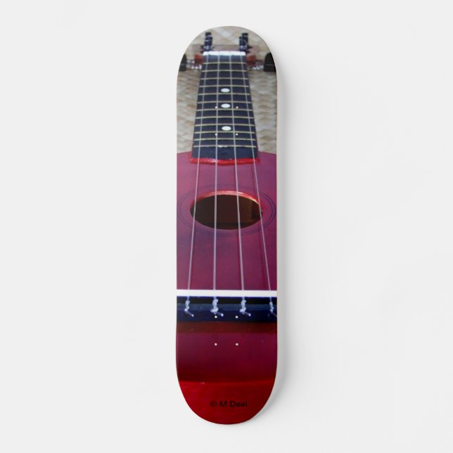 Little Red Ukulele Skateboard Deck (Front)