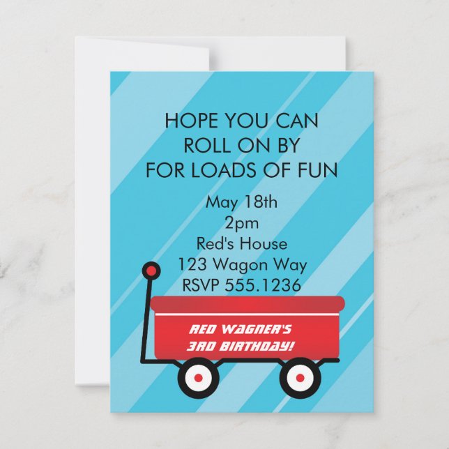 LITTLE RED WAGON INVITATIONS (Front)