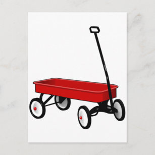 Little Red Wagon Postcard