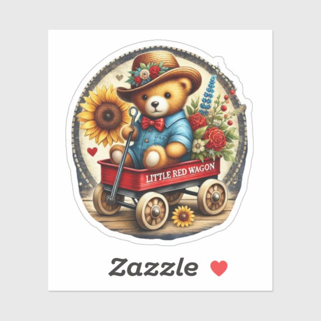 Little Red Wagon Sticker (Sheet)