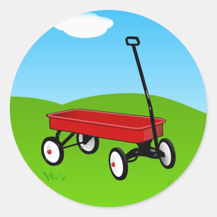 Little Red Wagon Sticker