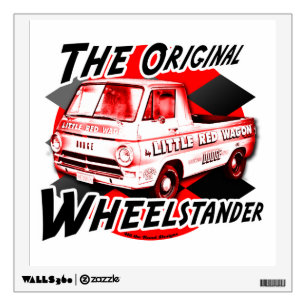 Little Red Wagon. The original wheelstander Wall Decal