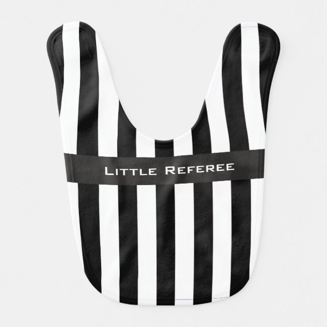 Little Referee Stripes Design Baby Bib