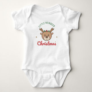 Little Reindeer Baby Christmas Bodysuit