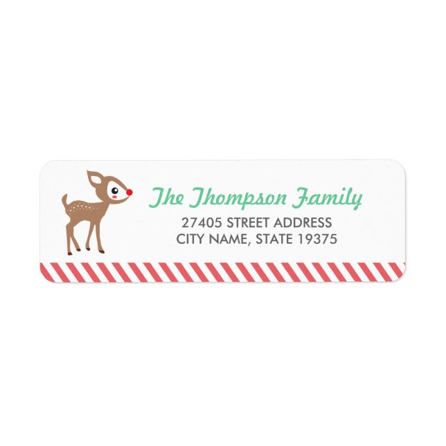 Little Reindeer by Origami Prints Address Labels (Front)