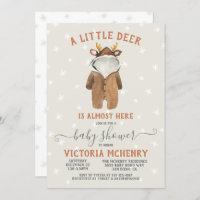 Little Reindeer Christmas Winter Baby Shower Invitation