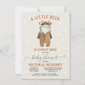 Little Reindeer Christmas Winter Baby Shower Invitation (Front)