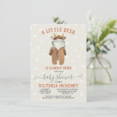 Little Reindeer Christmas Winter Baby Shower Invitation (Standing Front)