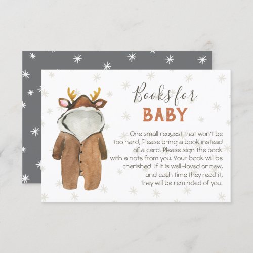 Little Reindeer Christmas Winter Books for Baby Invitation