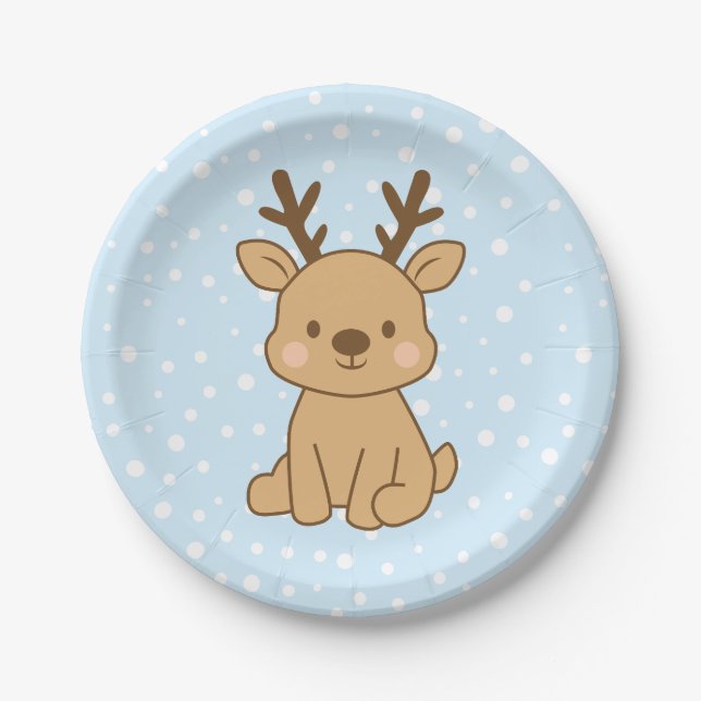 Little Reindeer Paper Plates (Front)