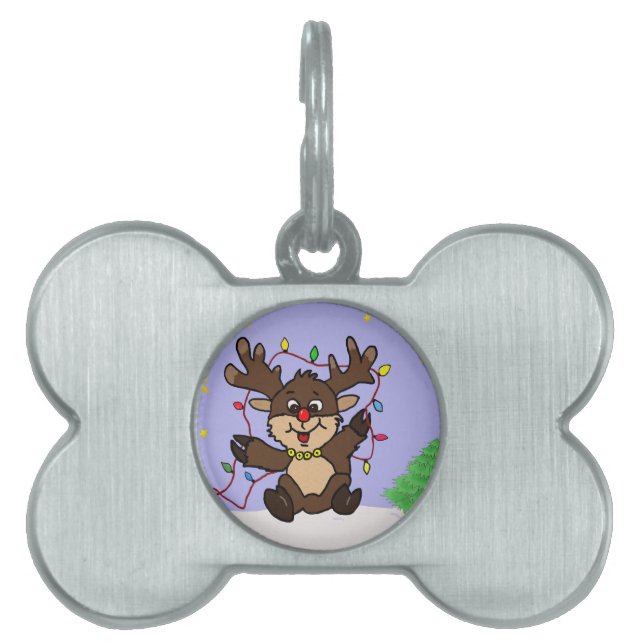 Little Reindeer Pet Tag (Front)