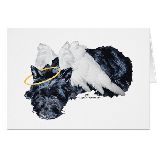 Little Resting Scottie Angel Cards (Front Horizontal)