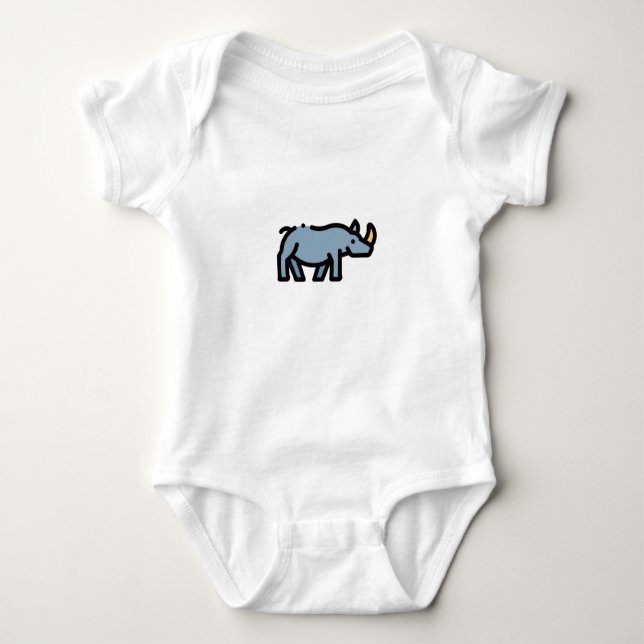 Little Rhino Baby Bodysuit (Front)