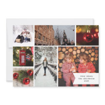 Little Ribbon Multi Photo Christmas Red Plaid