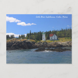 Little River Lighthouse, Cutler Maine Postcard