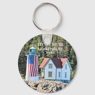 Little River Lighthouse, Maine Keychain