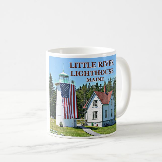 Little River Lighthouse, Maine Mug (Front Right)