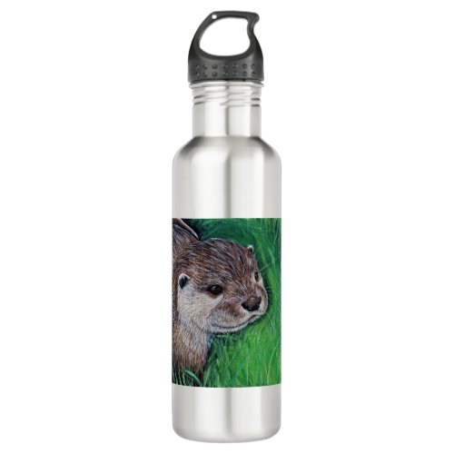 Little River Otter Painting Stainless Steel Water Bottle