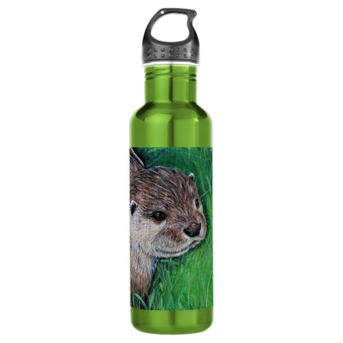 Little River Otter Painting Stainless Steel Water Bottle