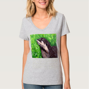 Little River Otter Painting T-Shirt
