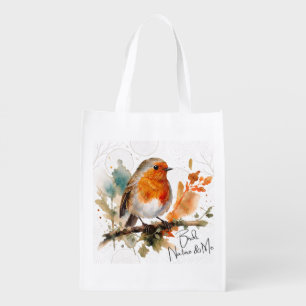 Little Robin - Birds, Nature & Me Grocery Bag