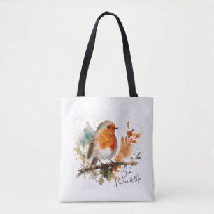 Little Robin - Birds, Nature & Me Tote Bag