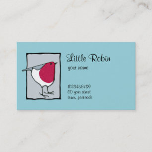 Little Robin grey Business Card
