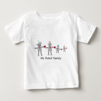 Little Robot Family Baby T-Shirt