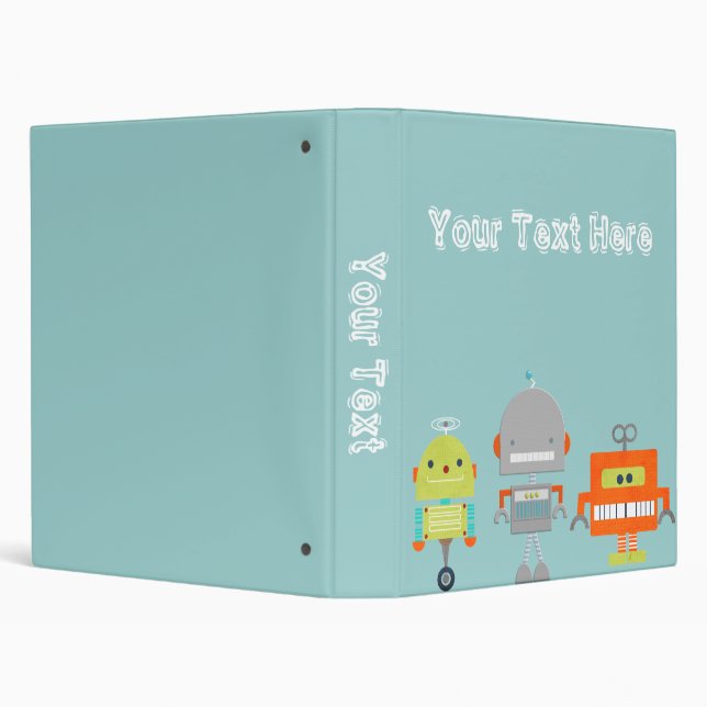 Little Robots 3 Ring Binder (Background)