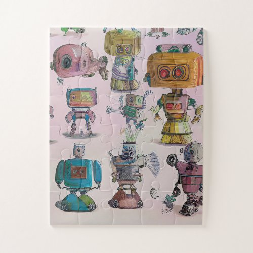 Little Robots Everywhere 006 Jigsaw Puzzle