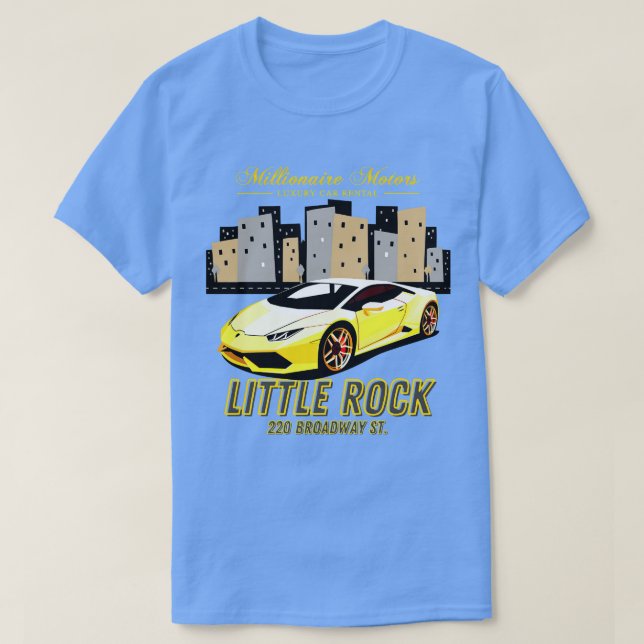 LITTLE ROCK AR MILLIONAIRE MOTORS LUXURY RENTAL T-Shirt (Design Front)