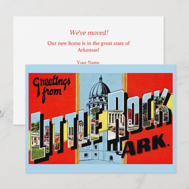 Little Rock, Arkansas  Moving Announcement (Front/Back)