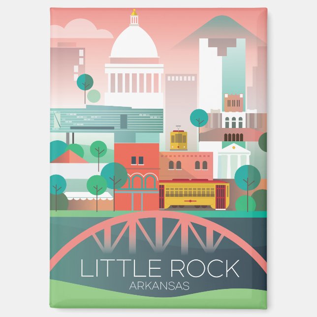 Little Rock, Arkansas Refrigerator Magnet (Front)