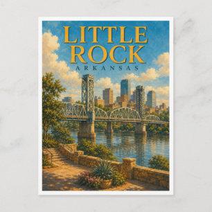 Little Rock Arkansas River Bridge GeoSaga Postcard