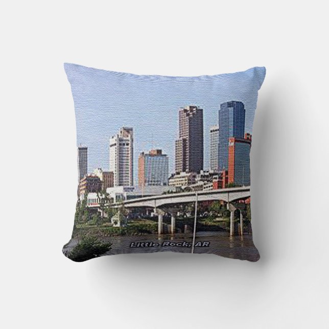 Little Rock, Arkansas Throw Pillow (Front)