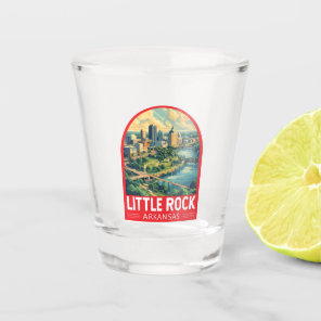 Little Rock Arkansas Travel Art Emblem Shot Glass