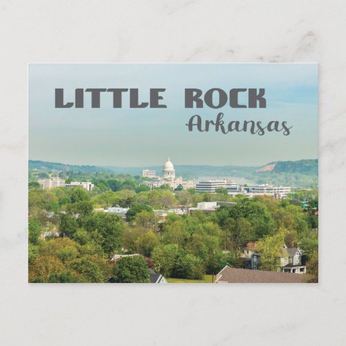 Little Rock Arkansas View with Capitol Postcard