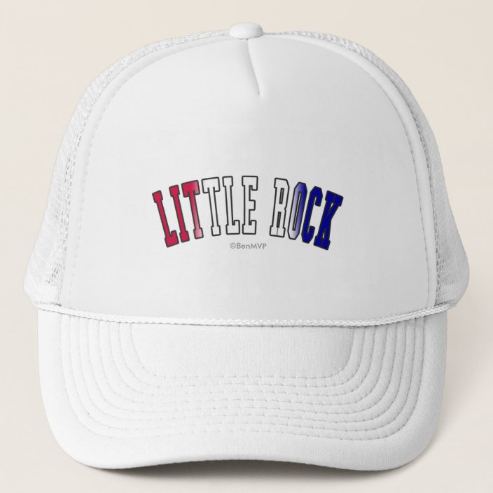 Little Rock in Arkansas State Flag Colors Hat