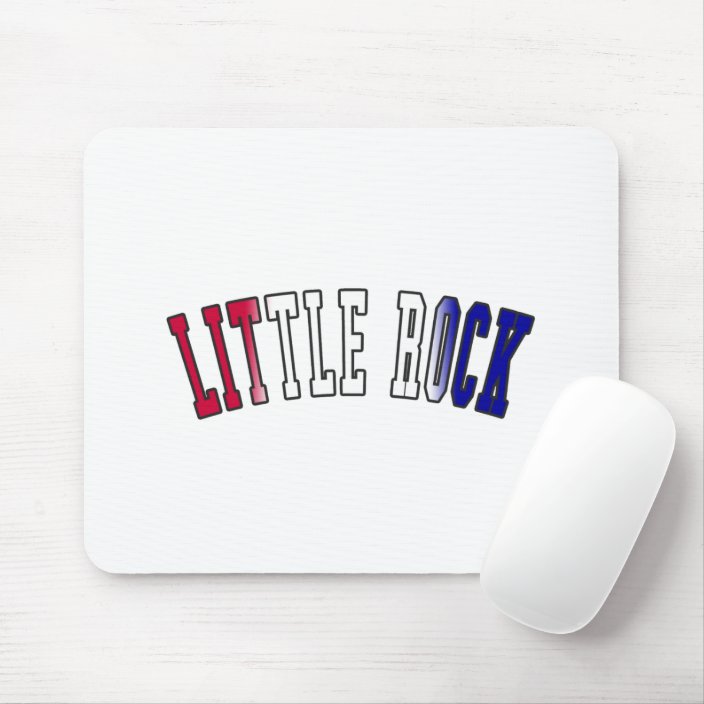 Little Rock in Arkansas State Flag Colors Mouse Pad