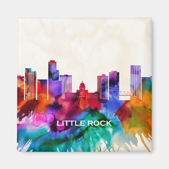 Little Rock Skyline Magnet (Front)