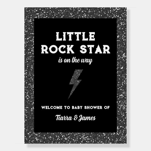 Little Rock Star Baby Shower Welcome Foam Board (Front)